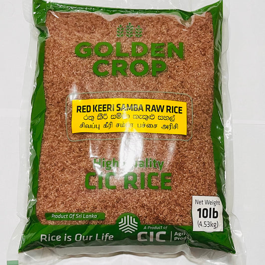 Golden Crop Red Keeri Samba Raw Rice 10LB